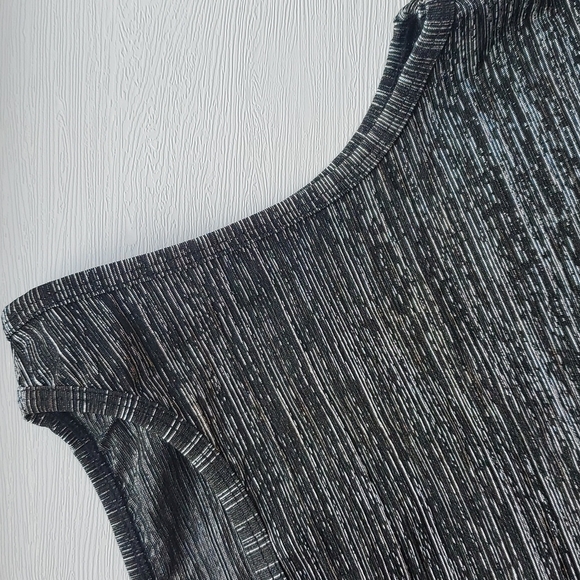 STAR CCC Vintage Black and Metallic Silver Sparkly Y2K 90s Crop Top L - Picture 3 of 5